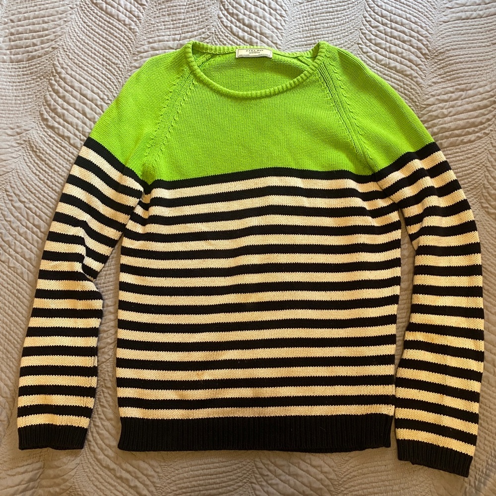 Zara striped sweatshirt